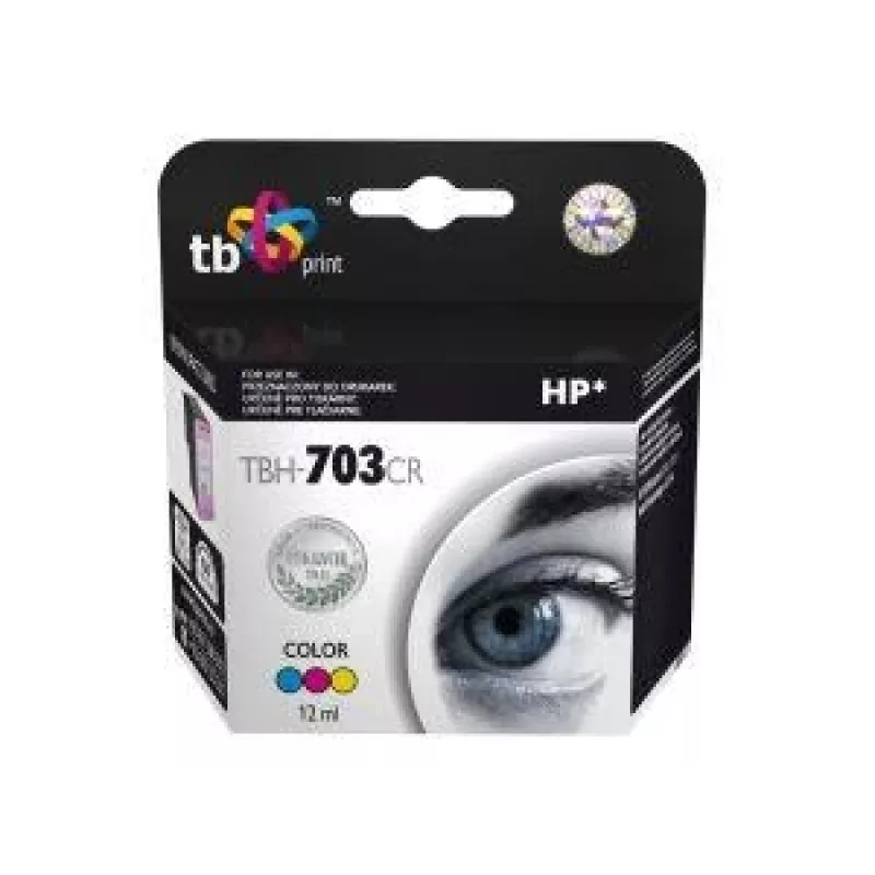 Rašalas HP DJ D730/F735 spalvotas perdirbtas TBH-703CR (HP Nr. 703 CD888AE)