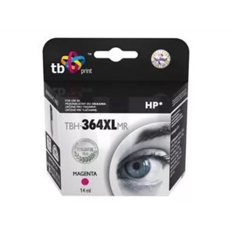 Rašalo kasetė TB Kompat. S HP CB324EE (Nr.364), TBH-364XLMR, Purpurinė