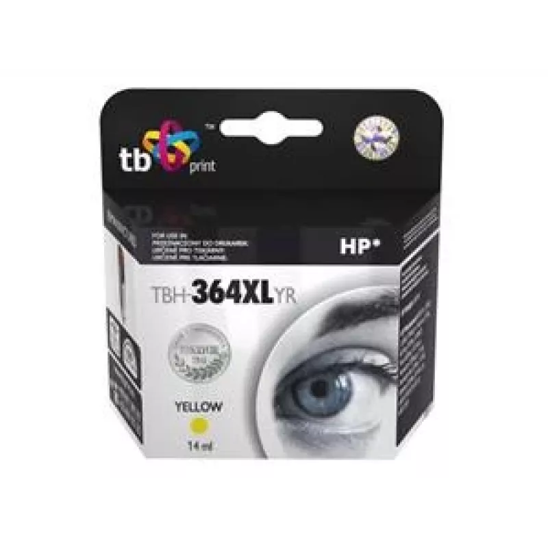 Rašalo kasetė TB Kompat. S HP CB325EE (Nr. 364), TBH-364XLYR, Geltona