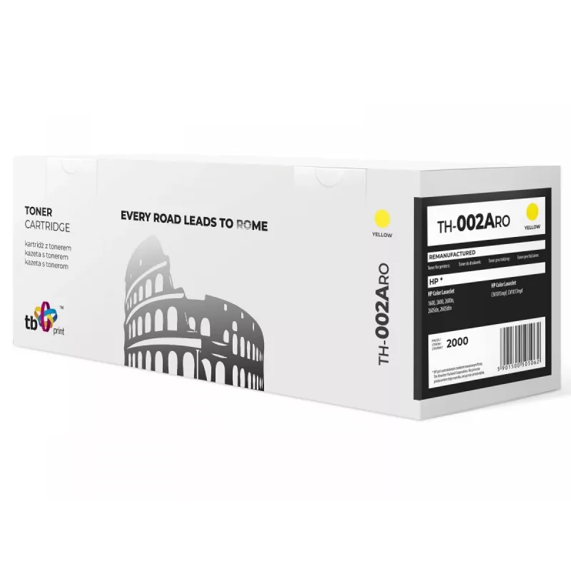 Toner TH-002ARO (HP Q6002A) Geltona perdirbta nauja OPC