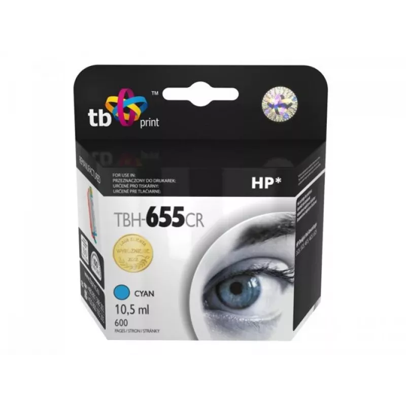 rašalo kasetė TB Suderinama su HP 655, Žydra, Ref.