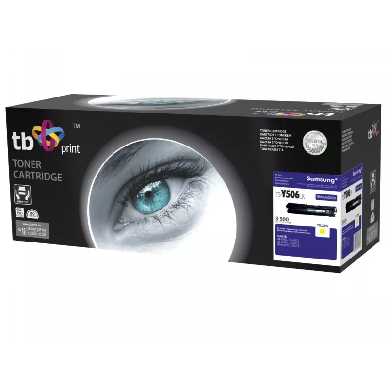 Toner TB suderinamas su Samsung CLT-Y506L, Geltona, 3500, perdirbtas
