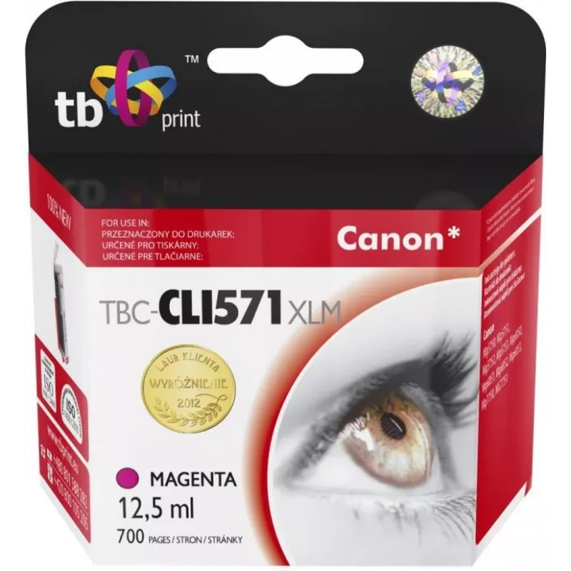 Rašalo kasetė TB Suder. S Canon CLI-571XL MA Magenta