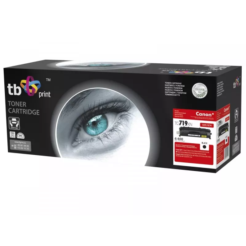 Toner TB suderinama su Canon CRG-719HBK, juoda, 6400, nauja