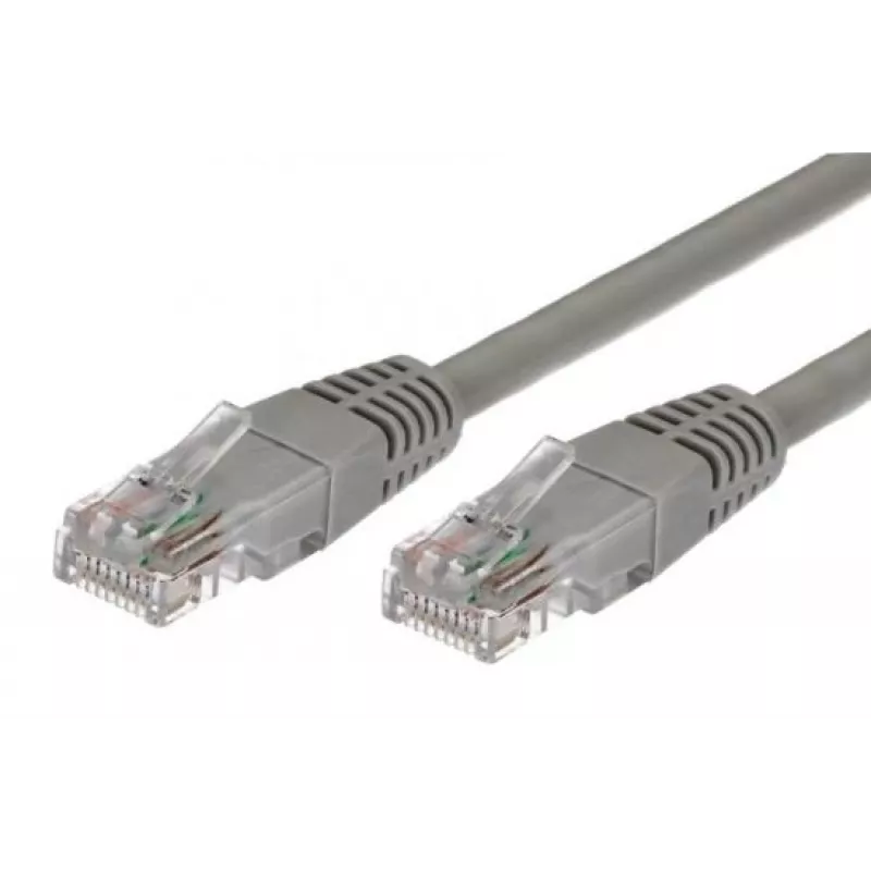 komutacinis kabelis kat.5e RJ45 UTP 1m pilkas