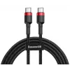 USB-C į USB-C laidas Baseus CATKLF-G91 1 m, USB C jungtys, 0,48 Gbit/s, juodas