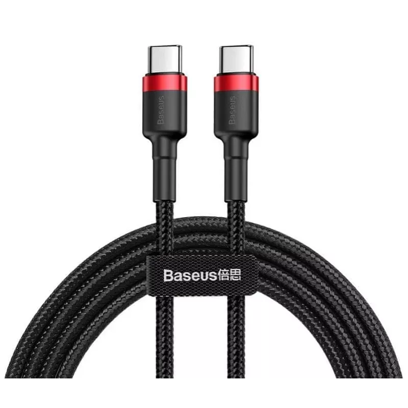 USB-C į USB-C laidas Baseus CATKLF-G91 1 m, USB C jungtys, 0,48 Gbit/s, juodas