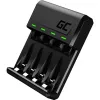 Baterijų įkroviklis Green Cell GC VitalCharger USB, 4 lizdų, AA/AAA, maitinamas USB, juodas