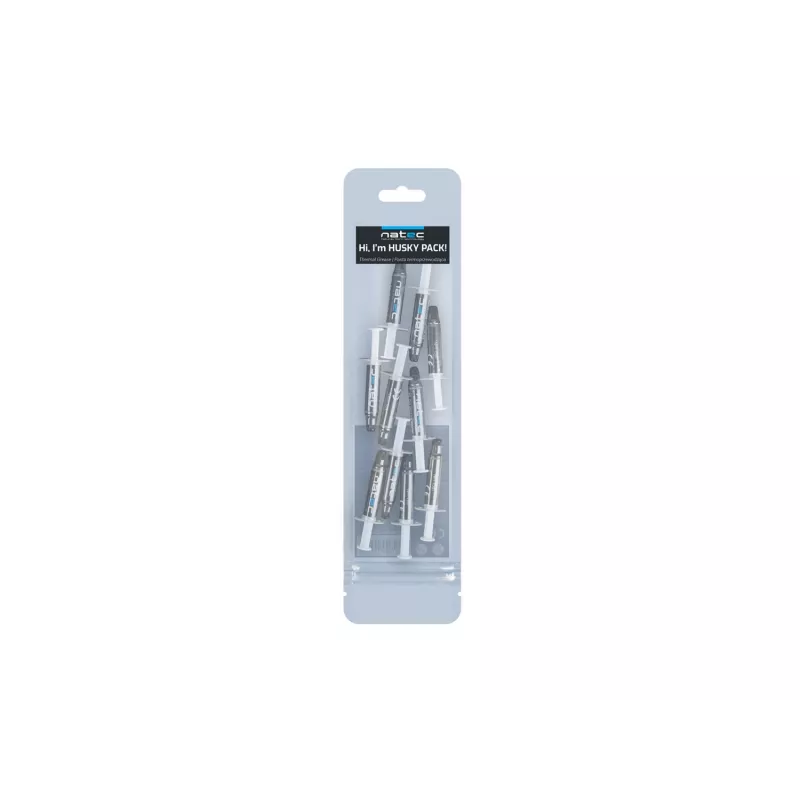 Terminė pasta NATEC Husky Pack NPT-1581, šilumos laidumas 4,63 W/m·K, pilka, -30–280 °C, 10 vnt.