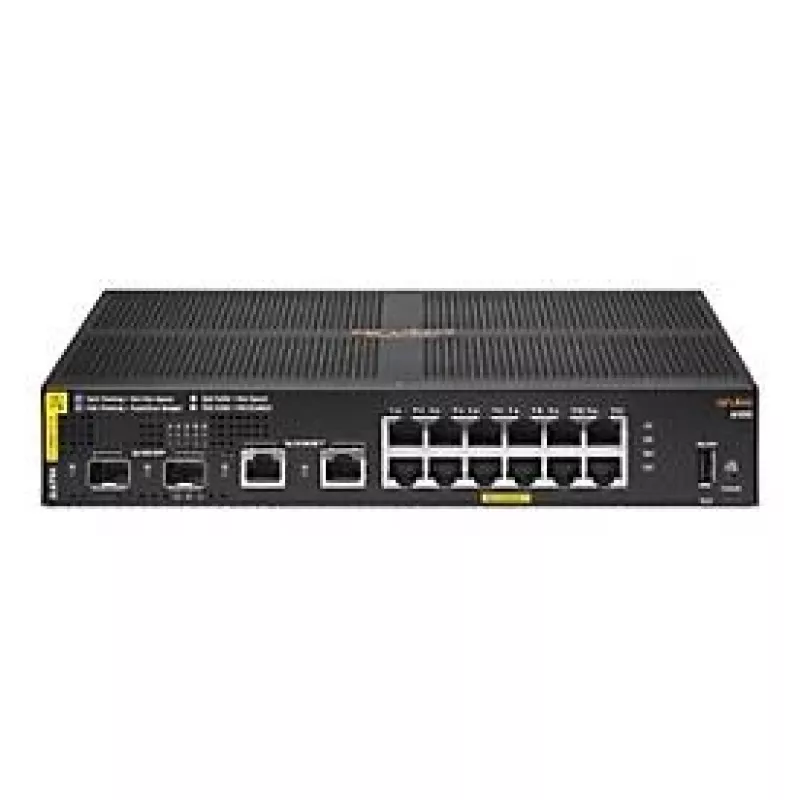 HPE Aruba Networking 6100 12G Class4 PoE 2G/2SFP+ 139W valdomas L3 gigabito eterneto (10/100/1000) maitinimas per eternetą (PoE) 1U juodas