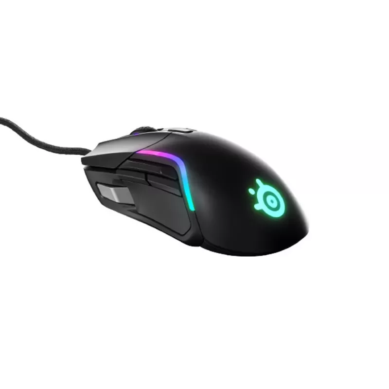 Žaidimų pelė STEELSERIES Rival 5 — dešinei rankai, TrueMove Air jutiklis, 18 000 DPI, 9 programuojamų mygtukų, USB Type-A, IP54