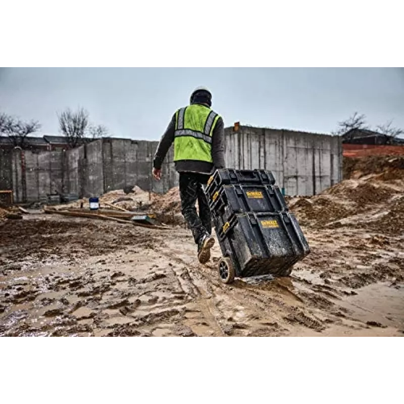 Įrankių laikymo dėžė DeWalt DWST83402-1, juoda/geltona, 554×500×1150 mm
