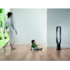 Dyson Cool AM07 durų skambučio aušinimo ventiliatorius, stovintis ant grindų, sidabrinis baltas