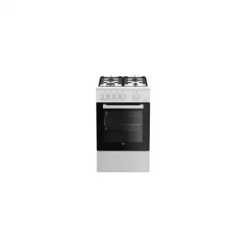 Beko FSG52020FW viryklė Laisvai pastatoma viryklė Dujinė Juoda, Balta