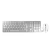 CHERRY DW 9100 SLIM klaviatūra su pele, universali RF belaidė + Bluetooth, QWERTZ vokiška, sidabrinė