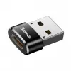 Baseus USB kištukas į Type-C lizdą adapterio keitiklis juodas