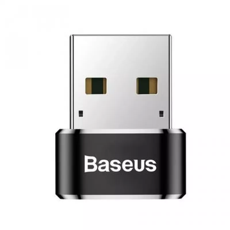 Baseus USB kištukas į Type-C lizdą adapterio keitiklis juodas
