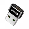 Baseus USB kištukas į Type-C lizdą adapterio keitiklis juodas