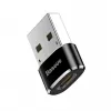 Baseus USB kištukas į Type-C lizdą adapterio keitiklis juodas