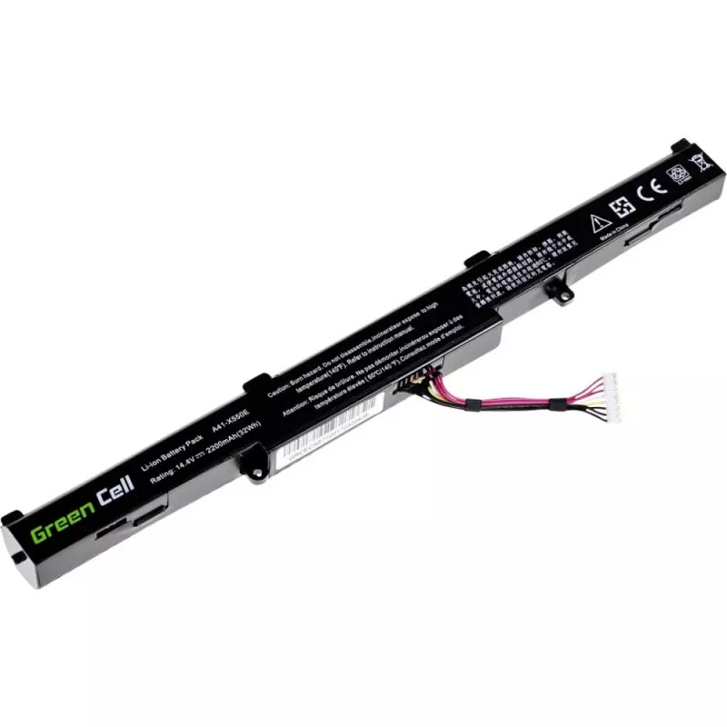 Baterija Green Cell AS77 ASUS nešiojamiesiems kompiuteriams — Li-Ion 15 V, 2200 mAh, 4 elementai, juoda