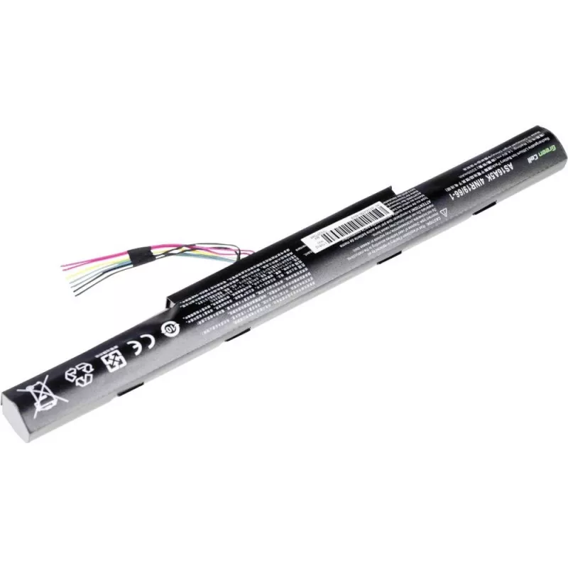 Baterija Green Cell AC51, skirta Acer Aspire E15/E17 — Li-Ion 14,8 V 2200 mAh 4 celių, juoda