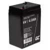 UPS baterija Green Cell AGM15, 6 V, 4 Ah, sandari švino rūgštinė (VRLA), juoda, 680 g