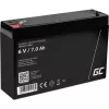 Įkraunama sandari švino rūgšties baterija Green Cell AGM12 6 V 7000 mAh Juoda