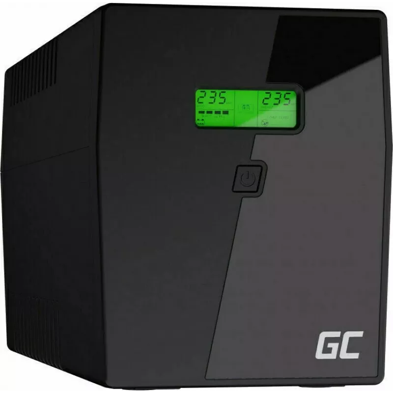 Nepertraukiamo maitinimo šaltinis Green Cell UPS09 — Line-Interactive 3 kVA / 1400 W, 230 V, LCD, bokštinis, 5 F tipo lizdai