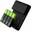 Baterijų įkroviklis Green Cell GC VitalCharger su 4× AA 2000mAh NiMH baterijomis