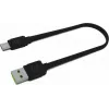 USB A į USB C kabelis Green Cell KABGC03 — 0,25 m, juodas, 480 Mbit/s