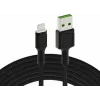Lightning į USB-A laidas Green Cell KABGC12, 2 m, Lightning – USB A, juodas