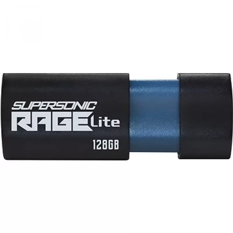 USB atmintinė PATRIOT Supersonic Rage Lite 128 GB USB Type-A 3.2 Gen 1, 180 MB/s, mėlyna/juoda