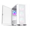 Montech AIR 100 ARGB MICRO-ATX korpusas su keturiais iš anksto sumontuotais ARGB ventiliatoriais, itin minimalistinis dizainas, smulkaus tinklelio priekinis skydelis, didelis oro srautas, unikalus šoninis skydelis