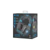 Laidinės žaidimų ausinės Fury NFU-1584 su lankstiniu mikrofonu, ausį apgaubiančios, 98 dB, 15–25000 Hz, 2 m laidas, USB ir 3,5 mm, mėlynos