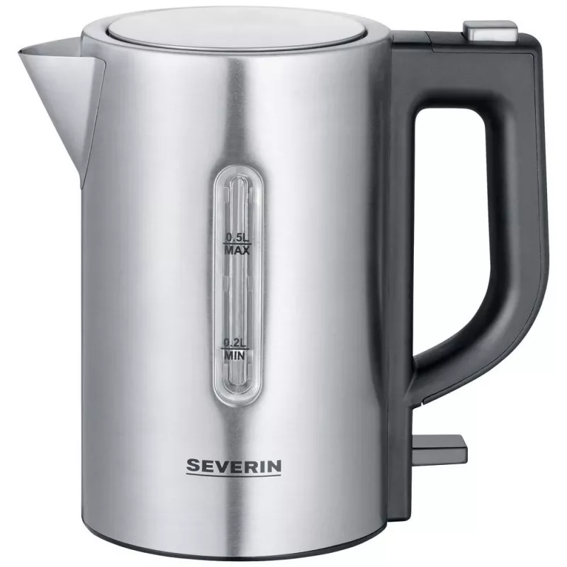 Severin WK3647 Elektrinis virdulys iš nerūdijančio plieno, šepečiu apdirbtas juodas (WK3647)