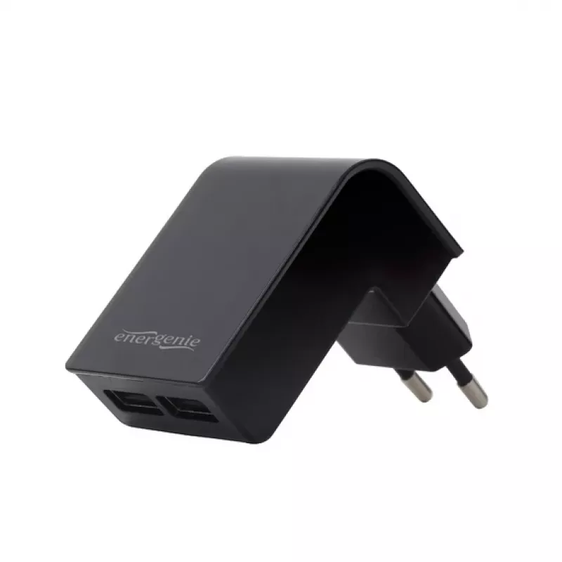 Automobilinis įkroviklis Gembird EG-U2C2A-CAR-02, įėjimas 12–24V, išėjimas 5V/2,1A, 2× USB 2.0, juodas