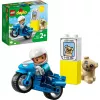 Toy motorcycle playset LEGO Duplo Police 10967 with movable wheels and police figure