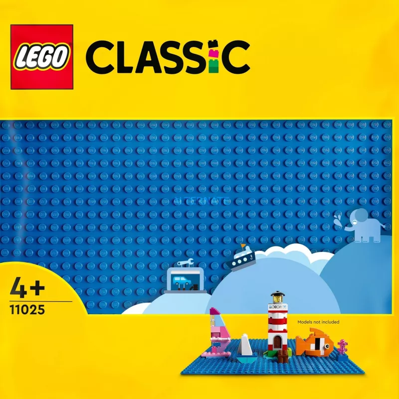 LEGO konstrukcinė plokštė 11025 — mėlyna pagrindo plokštė 32x32 kaištukų, 250×250 mm