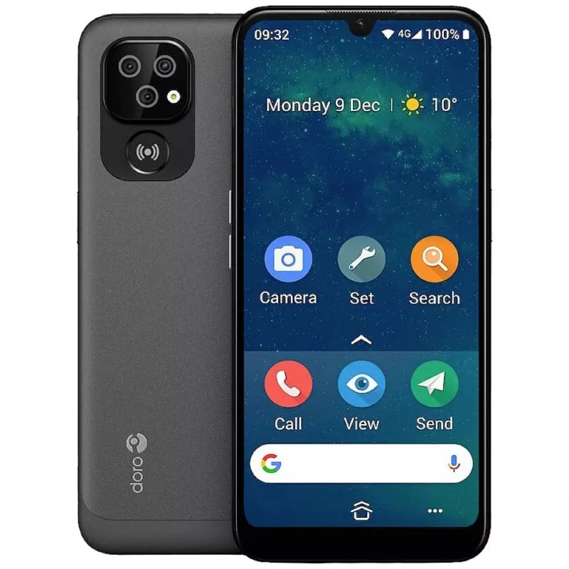Doro 8100 Plus 15,5 cm (6,1 inch) Dual-SIM Android 11 Go Edition 4G USB Type-C 2 GB 32 GB 3000 mAh Pilka (380501)