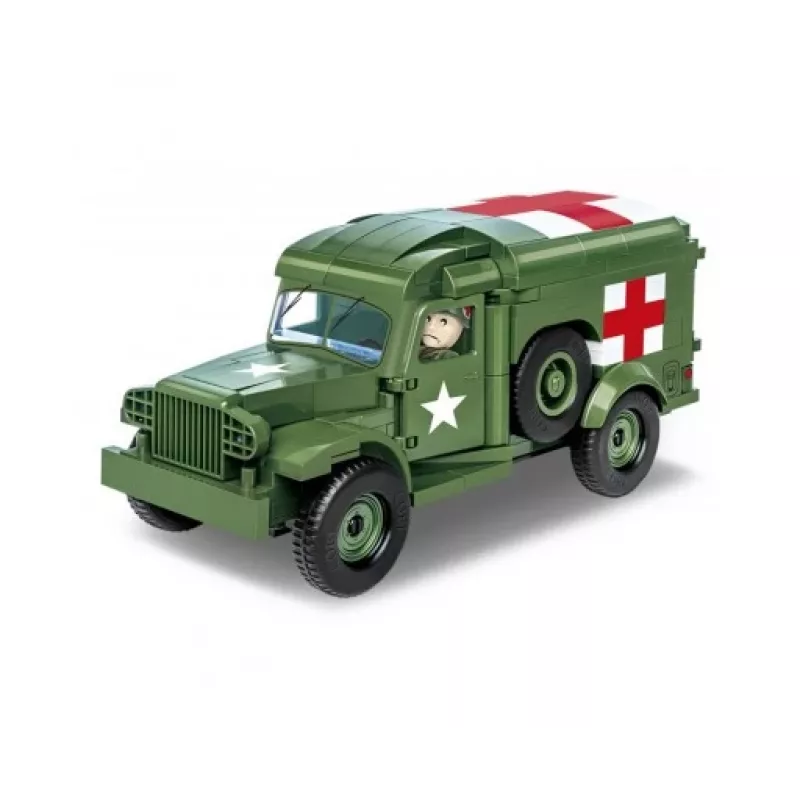 Konstrukcinis žaislas Cobi Dodge WC-54 Ambulance modelis 2257 1:35 mastelio statymo rinkinys