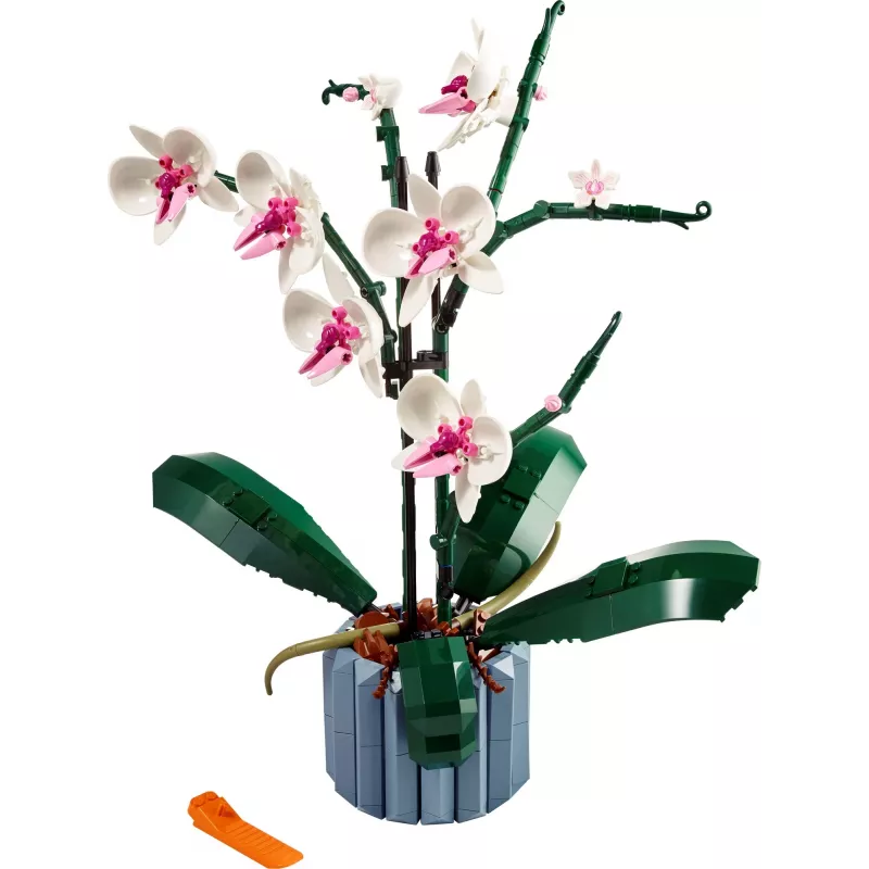 LEGO 10311 Icons Orchid dirbtinio augalo konstravimo rinkinys su gėlėmis, namų dekoro aksesuaras suaugusiems, botanikos kolekcija, dovana žmonai ar vyrui