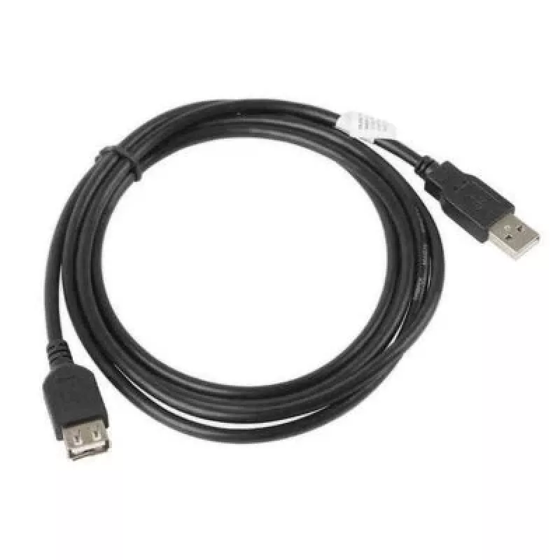Lanberg CA-USBE-10CC-0050-BK USB kabelis 5 m USB 2.0 USB A juodas (CA-USBE-10CC-0050-BK)