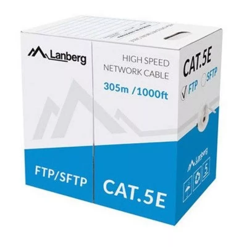 Tinklo kabelis Lanberg LCS5-11CU-0305-S RJ45 Cat5e 305 m pilkas