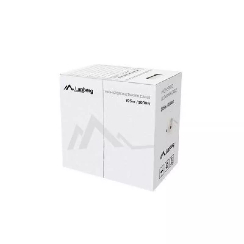 LANBERG tinklo kabelis Cat5e U/UTP LCU5-12CU-0305-BK, 24 AWG varis, 305 m, juodas