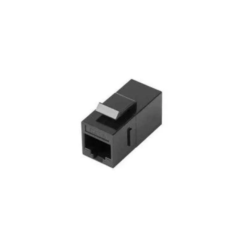 LANBERG KSU6-3000 keystone modulis — Cat6 U/UTP RJ-45 jungtis (moteriška) į RJ-45 jungtį (moteriška), plokščia konstrukcija, juodas