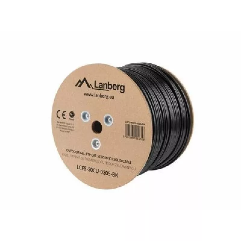 Tinklo kabelis Lanberg LCF5-30CU-0305-BK RJ45 Cat5e 305 m Juoda