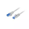 Tinklo kabelis LANBERG PCF6A-10CC-0500-S Cat6a S/FTP RJ-45–RJ-45 5 m Pilkas LSZH