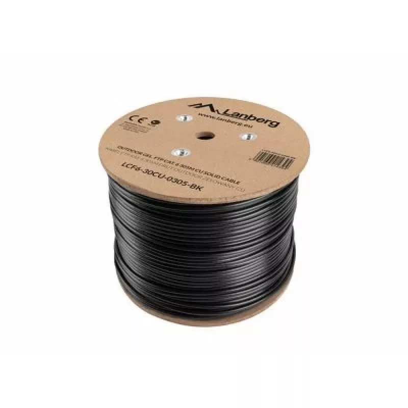 Tinklo kabelis Lanberg LCF6-30CU-0305-BK RJ45 Cat6 305 m Juodas