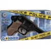 Metalinis žaislinis policijos revolveris Gonher 8 šūvių, metalinė konstrukcija, modelis 258441