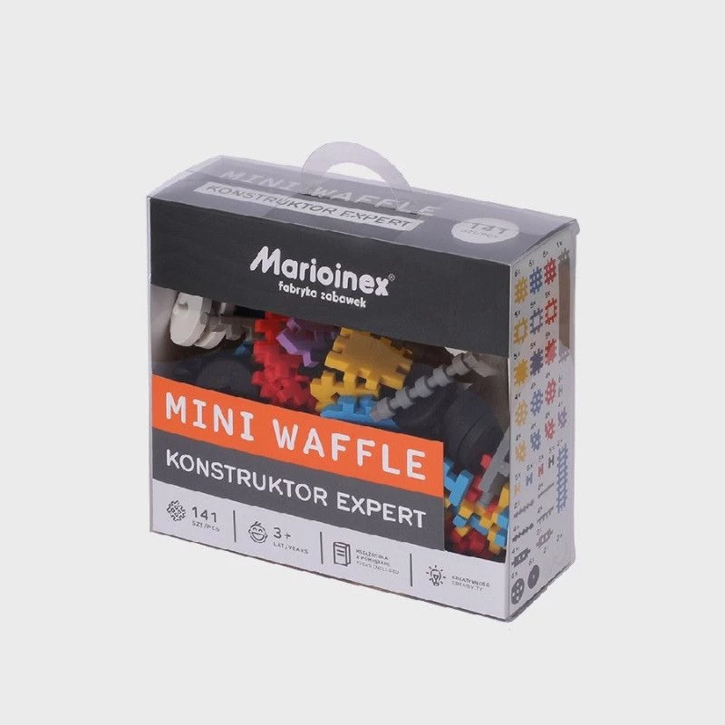 Žaislų konstravimo rinkinys Marioinex Mini Waffle Constructor — 141 vnt., įvairiaspalvis, nuo 5 metų